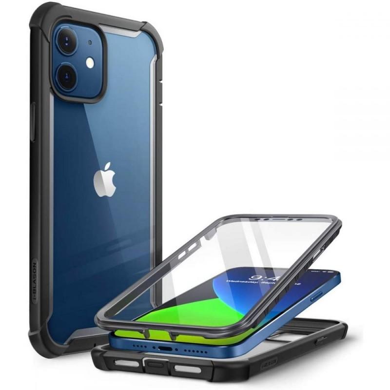 Carcasa 360 grade Supcase i-Blason Ares iPhone 12 Mini cu protectie display, Negru