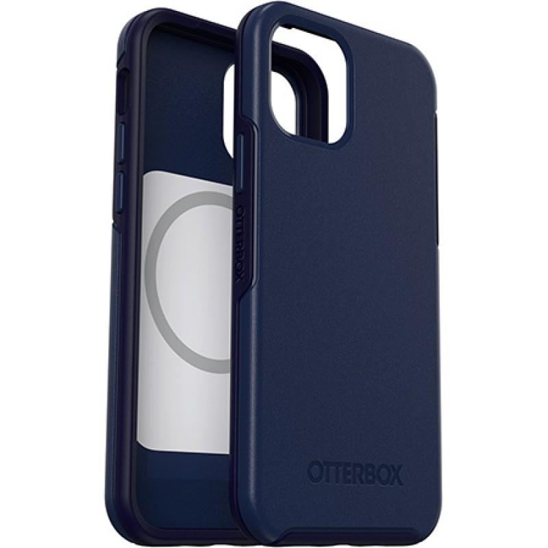 Carcasa antimicrobiana Otterbox Symmetry Plus iPhone 12/12 Pro, compatibila MagSafe, Navy Captain Blue