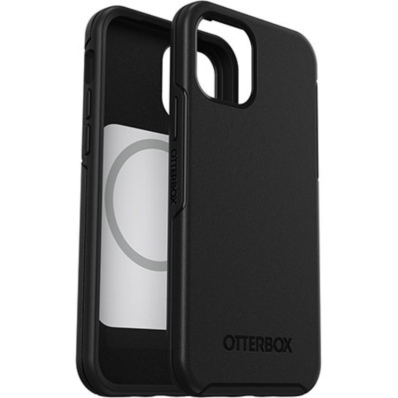 Carcasa antimicrobiana Otterbox Symmetry Plus iPhone 12/12 Pro, compatibila MagSafe, Black