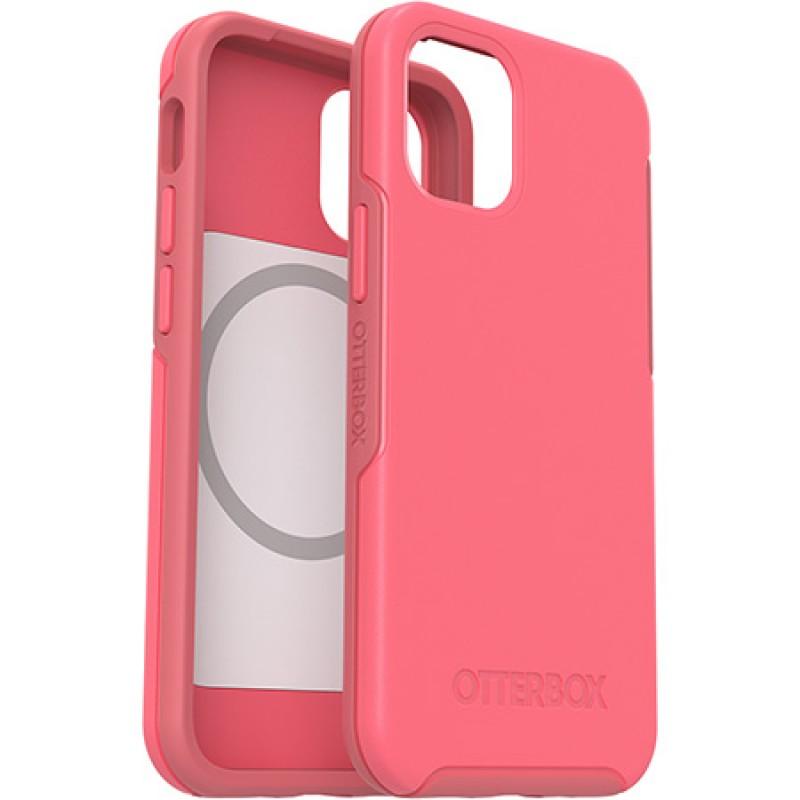 Carcasa antimicrobiana Otterbox Symmetry Plus iPhone 12 Mini, compatibila MagSafe, Tea Petal Pink