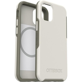 Carcasa antimicrobiana Otterbox Symmetry Plus iPhone 12 Mini, compatibila MagSafe, Spring Snow Beige Carcasa antimicrobiana Otterbox Symmetry Plus iPhone 12 Mini, compatibila MagSafe, Spring Snow Beige