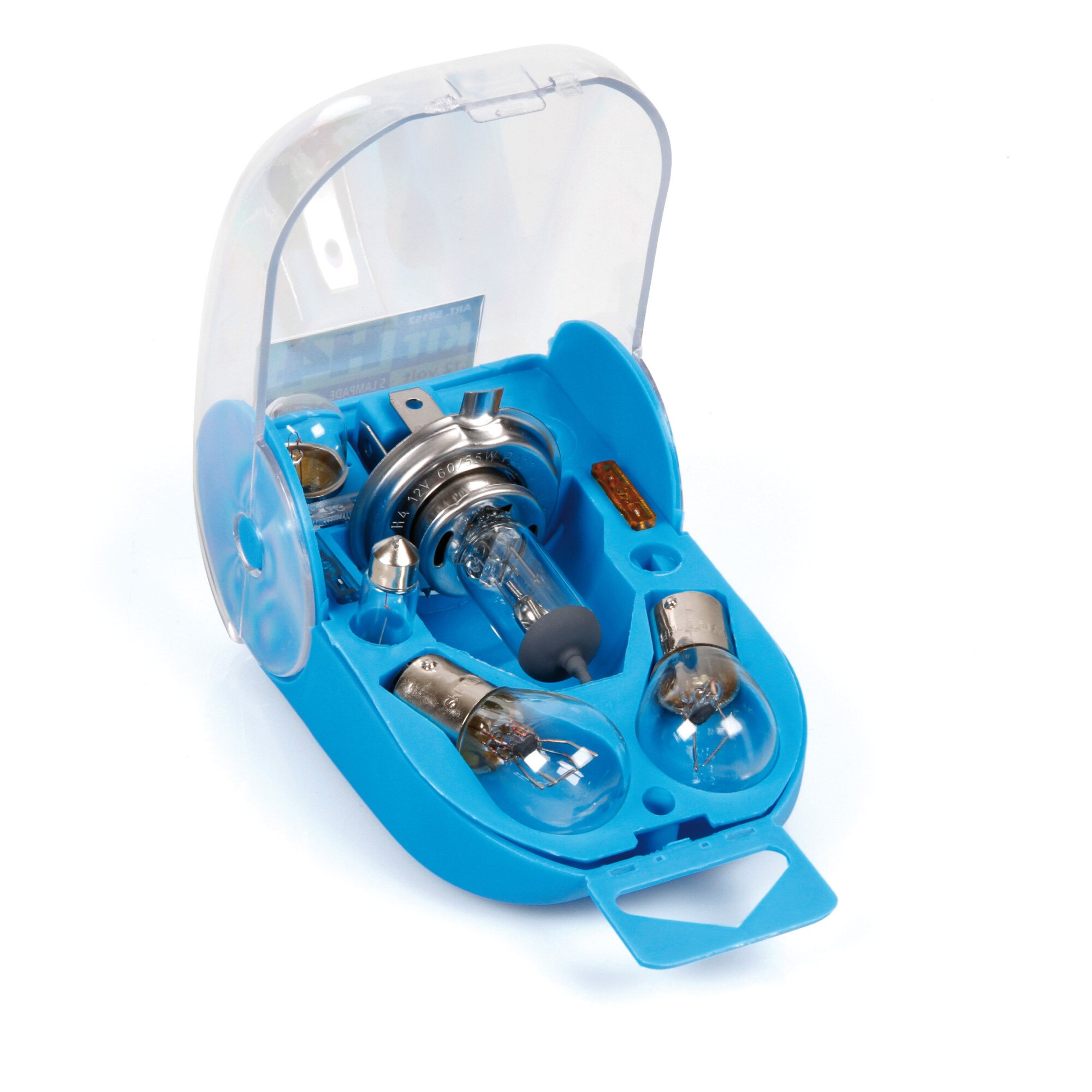 Kit becuri si sigurante 8buc, 12V - halogen H4 P43