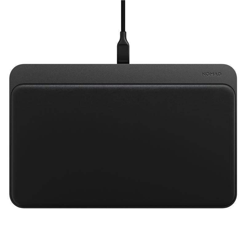 Statie de incarcare universala cu suprafata din piele naturala NOMAD Wireless Base Station Pro Negru