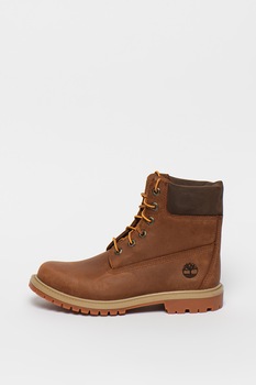 Timberland, Bocanci de piele nabuc, impermeabile si cu izolatie Heritage, Scortisoara, 8.5 Timberland, Bocanci de piele nabuc, impermeabile si cu izolatie Heritage, Scortisoara, 8.5