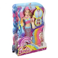 Papusa Barbie Sirena Curcubeu, 28 cm