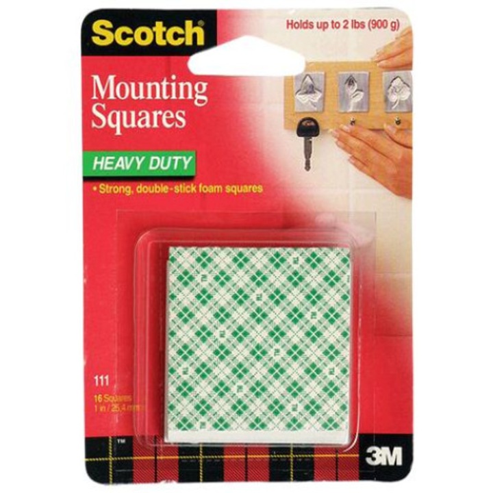 Scotch kétoldalas ragasztó szett, 25 mm x 25 mm, 16 db / csomag