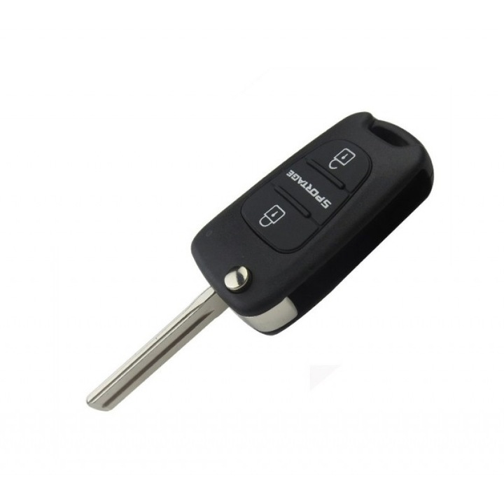 Carcasa cheie briceag compatibil Kia, 3 butoane, lamela TOY49, negru