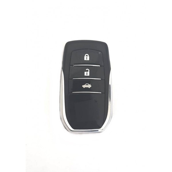 Carcasa cheie briceag compatibil Toyota, 3 butoane, cu lamela, negru-crom