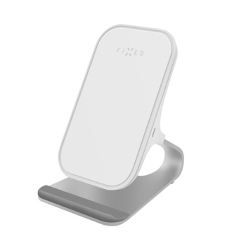 Stand pentru incarcare Fixed Frame, Wireless, Aluminiu, 15W, Alb Stand pentru incarcare Fixed Frame, Wireless, Aluminiu, 15W, Alb