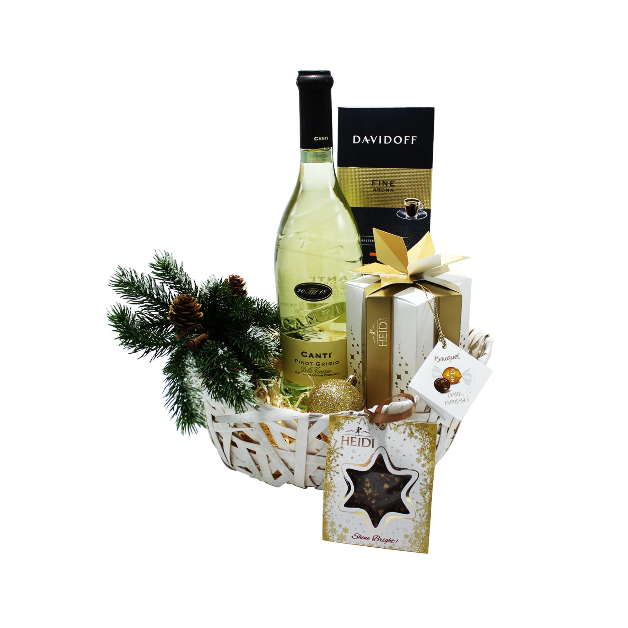 Cos Cadou Steluta Galbena 5LYS