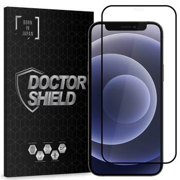 Folie Sticla Dr.Shield, Apple iPhone 12 Mini, Protectie Profesionala Ecran 3D, Full Cover- Negru Folie Sticla Dr.Shield, Apple iPhone 12 Mini, Protectie Profesionala Ecran 3D, Full Cover- Negru