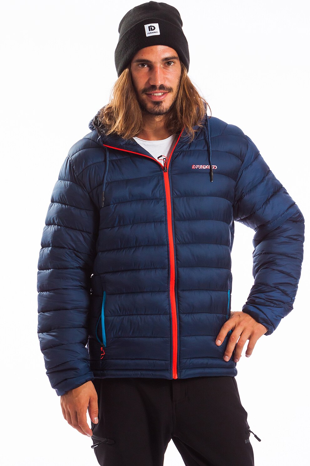 Fundango, Geaca impermeabila cu gluga si vatelina Mogollon, Bleumarin/Oranj, S