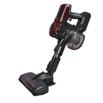 Aspirator vertical fara fir, Platinet 45258, cu perie electrica, 22V, HEPA, 0.8l, cu accesorii, rosu cu negru Aspirator vertical fara fir, Platinet 45258, cu perie electrica, 22V, HEPA, 0.8l, cu accesorii, rosu cu negru