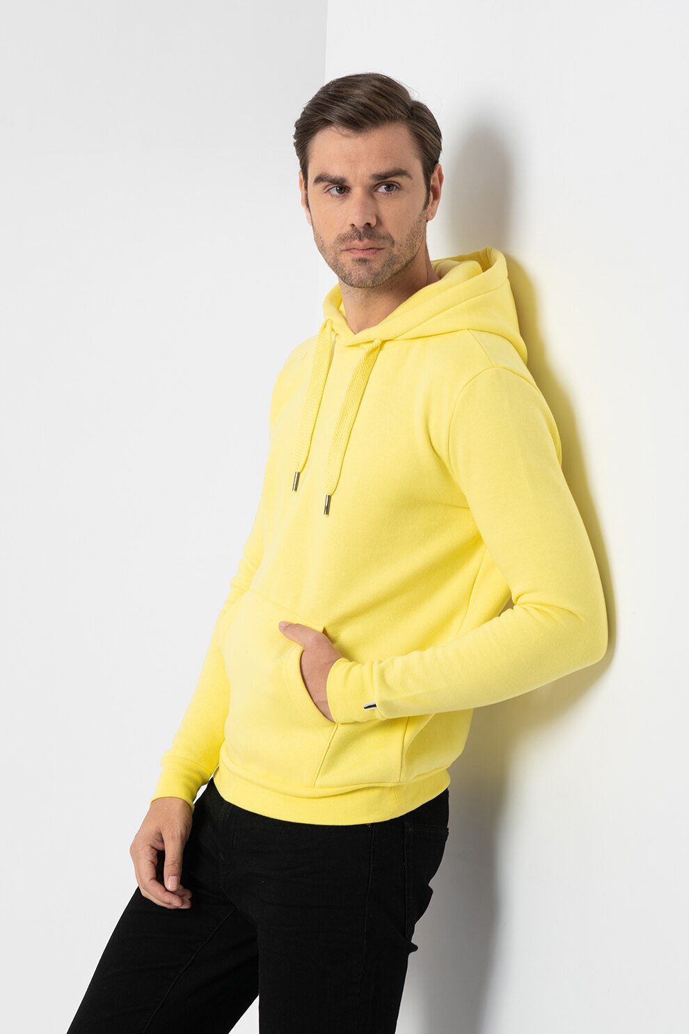 Haily's, Hanorac cu buzunar kangaroo Fabian, Galben