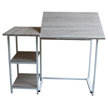 Birou de calculator GRUNBERG, Metal + Mdf, 110 X 55X 75 CM, Gri, CT3186 Birou de calculator GRUNBERG, Metal + Mdf, 110 X 55X 75 CM, Gri, CT3186