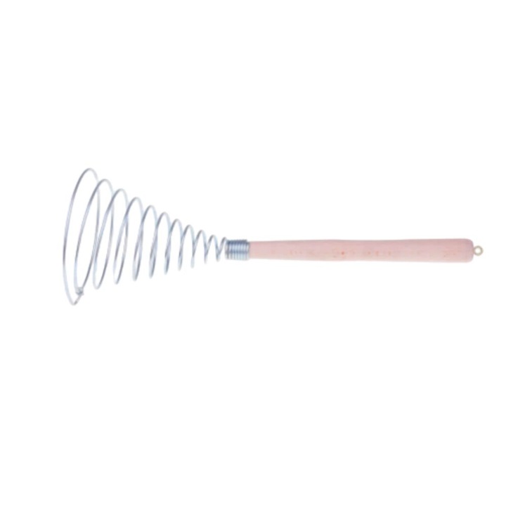 Tel Conic Spiralat, Maner Lemn si Capat din Metal