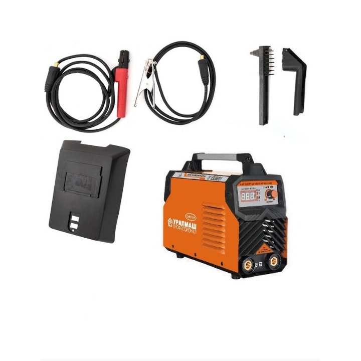Invertor sudura CPH 300A, afisaj electronic, maner transport, masca sudura, perie si ciocanel pentru zgura, cabluri sudura