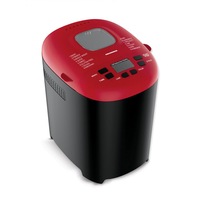 Masina de paine Heinner HBM-915BKR, putere 550W, 15 programe, capacitate 700-900g, display LCD, 3 setari de rumenire, Negru-Rosu
