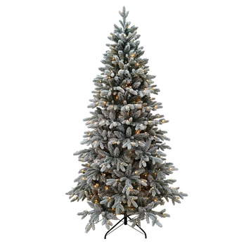 Brad artificial de Craciun cu zapada, Hoff, 230 LED-uri cu lumina calda continua, 180 cm, verde cu alb - DEM1049005 Brad artificial de Craciun cu zapada, Hoff, 230 LED-uri cu lumina calda continua, 180 cm, verde cu alb - DEM1049005