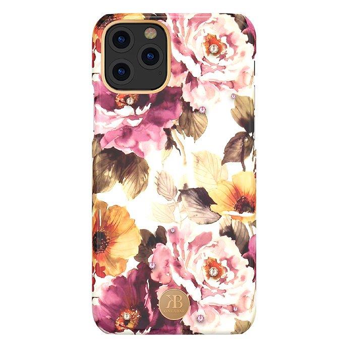 Husa Apple iPhone 11 Pro, Kingxbar, Cristale, Multicolor, Bujor
