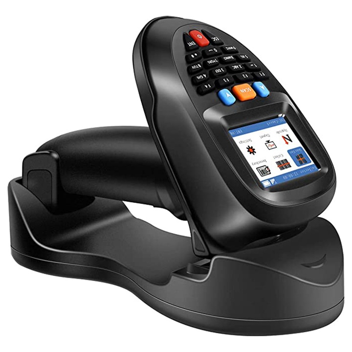 Cititor coduri de bare, Trohestar, Wireless, 1D Laser, Modificare cantitate, Negru