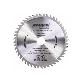 Disc pentru fierastrau circular 210х48Тх30mm, Raider 163150 Disc pentru fierastrau circular 210х48Тх30mm, Raider 163150