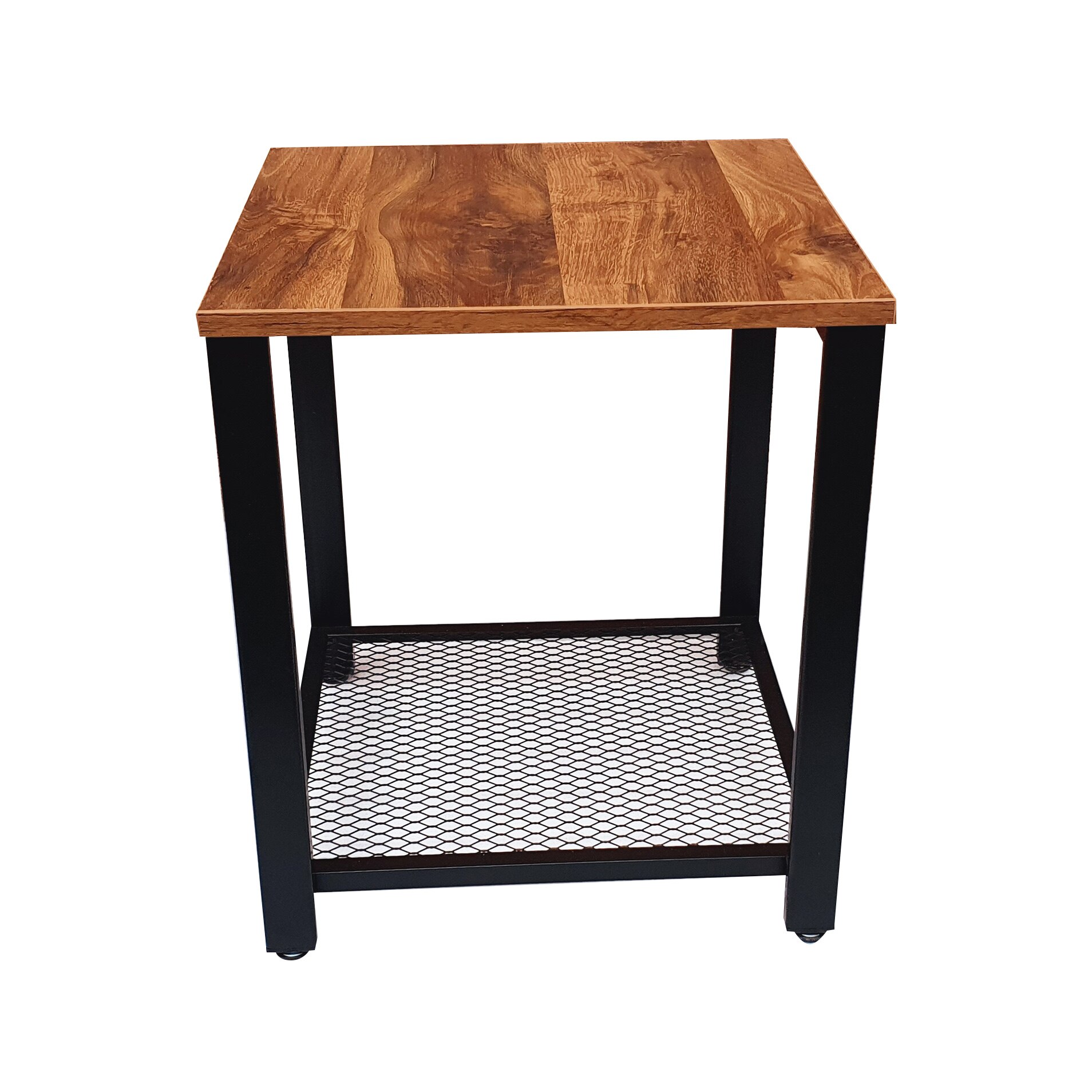 Masa cafea, 46x46x54 cm cu polita, structura metal