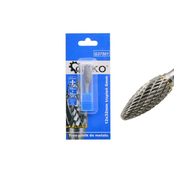 Фреза за метал GEKO, 12 x 32 мм, Вал 6 мм, G37501