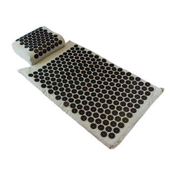 Saltea si perna de masaj Palmonix, XXL, cu presopunctura, acupunctura dimensiune 74 x 43cm, negru/gri Saltea si perna de masaj Palmonix, XXL, cu presopunctura, acupunctura dimensiune 74 x 43cm, negru/gri