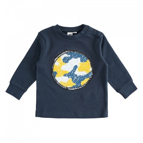 Bluza baiat, Ido, bleumarin cu paiete