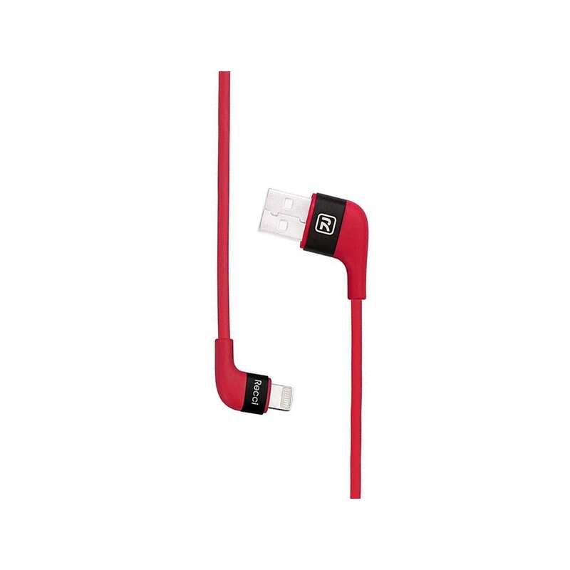 Cablu de date 1M Recci RCL-J100 USB to Lightning Fast Charging - Red