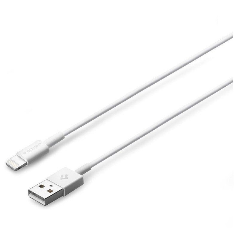 Cablu de date 1M Spigen Essential Charge and Sync USB to Lightning - C10LS - White