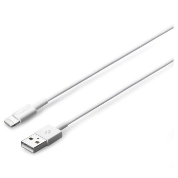 Cablu de date 1M Spigen Essential Charge and Sync USB to Lightning - C10LS - White Cablu de date 1M Spigen Essential Charge and Sync USB to Lightning - C10LS - White