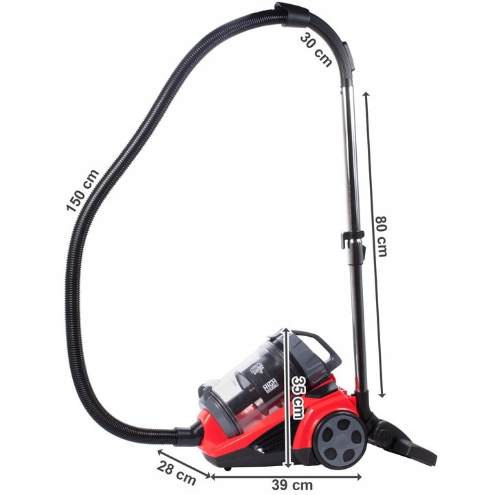 Aspirator rosu TURBO CYCLONE 4000Wt 10 in1 3L, MalTec 108022