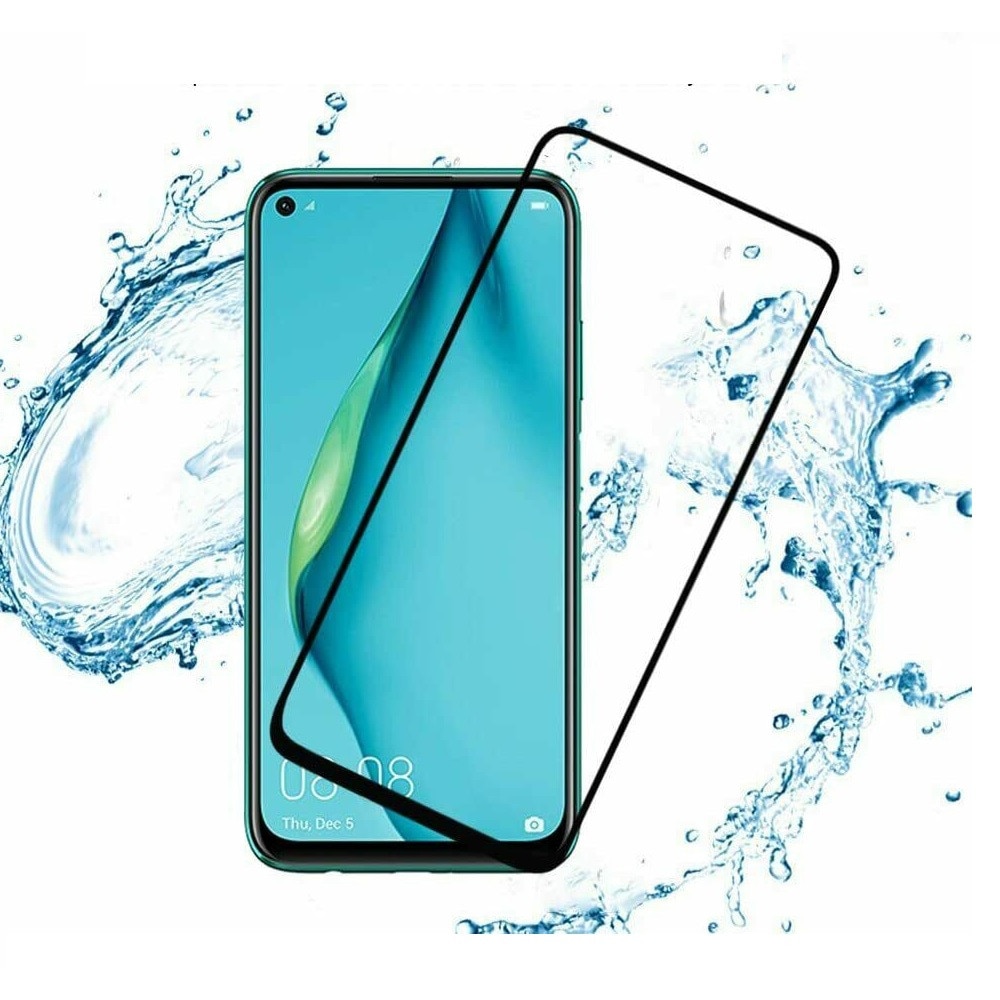Folie protectie Premium Huawei P 40 Lite Full Cover Black 6D, Full Glue, Sticla securizata Clear Black AntiShock