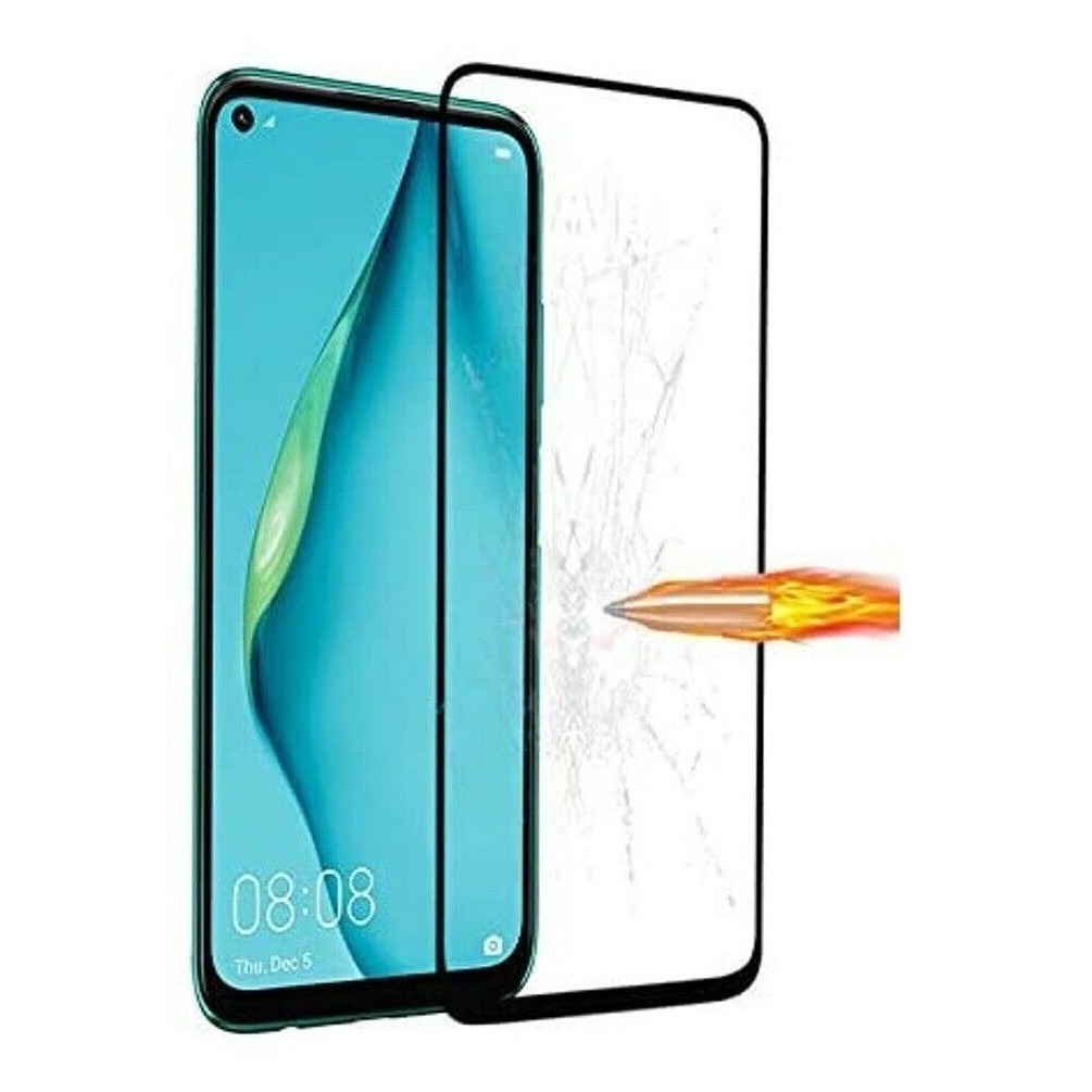 Folie protectie Premium Huawei P 40 Lite Full Cover Black 6D, Full Glue, Sticla securizata Clear Black AntiShock