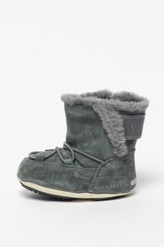 Moon Boot, Ghete de iarna din piele intoarsa, fara inchidere, Gri inchis, 21-22 EU Moon Boot, Ghete de iarna din piele intoarsa, fara inchidere, Gri inchis, 21-22 EU