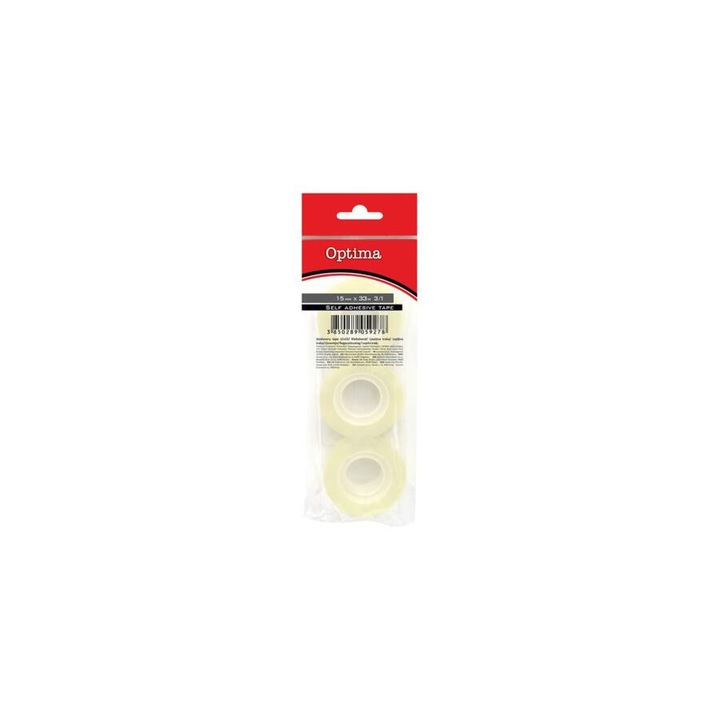 Тиксо OPTIMA water clear 15mmx33m transparent 3 бр