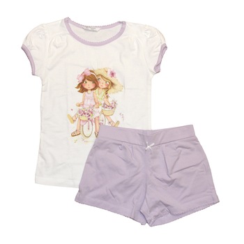Pijama, Mayoral,cu maneca scurta, fetita, mov Pijama, Mayoral,cu maneca scurta, fetita, mov