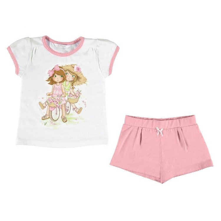 Pijama, Mayoral,cu maneca scurta, fetita, roz