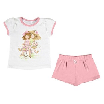 Pijama, Mayoral,cu maneca scurta, fetita, roz Pijama, Mayoral,cu maneca scurta, fetita, roz