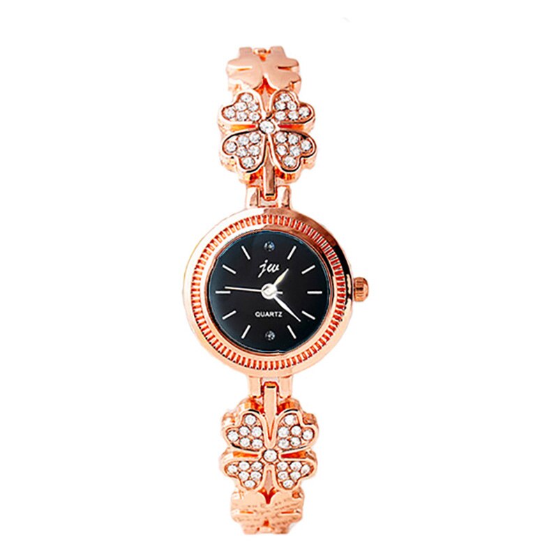 Ceas jw Dama Quartz Casual Elegant Rose/negru, PN999898RNU, curea din metal (zale), afisaj Analog