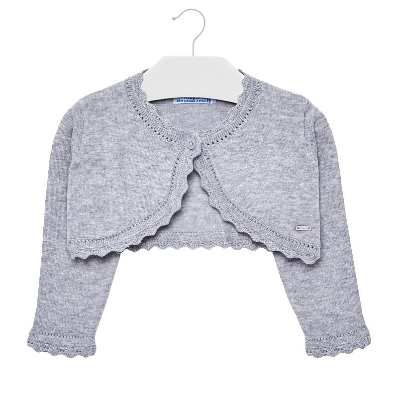 Bolero, Mayoral, bebe fetita, gri, 12 luni