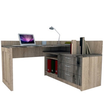 Birou Genarom Bob, Stejar Sonoma/ Decor K366, 140-120 x 85 x 60 cm Birou Genarom Bob, Stejar Sonoma/ Decor K366, 140-120 x 85 x 60 cm