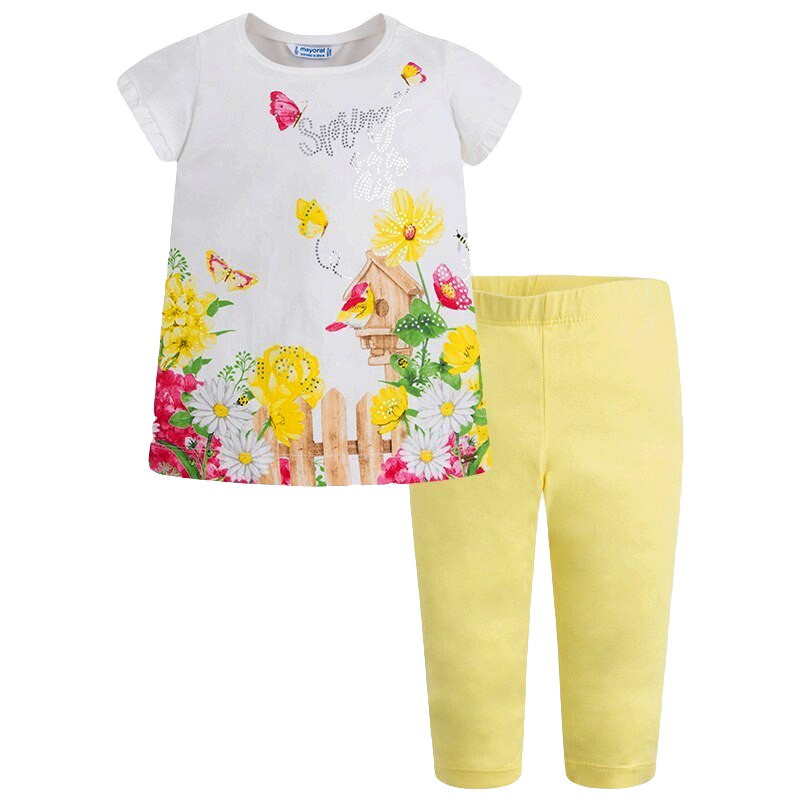 Compleu, Mayoral, cu imprimeu, fetita, multicolor, 2 ani