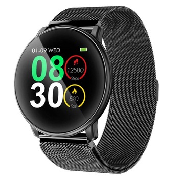 Ceas SmartWatch si Bratara Fitness 2 in 1 SmartFIT, Functie OXIMETRU SpO2, Monitorizare ritm cardiac, Presiune arteriala, Notificari Apeluri/ Mesaje, Inchidere Magnetica, Curea Milanese Black Ceas SmartWatch si Bratara Fitness 2 in 1 SmartFIT, Functie OXIMETRU SpO2, Monitorizare ritm cardiac, Presiune arteriala, Notificari Apeluri/ Mesaje, Inchidere Magnetica, Curea Milanese Black