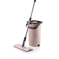 set galeata cu storcator si mop plat vichy culoare rozlaveta inclusacapacitate 5 litri imagen 26_0_
0