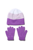 Under Armour, Set de caciula si manusi, Violet ametist/Alb