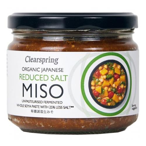 Pasta de Miso Nepasteurizat cu Continut Redus de Sare Bio 270 grame Clearspring