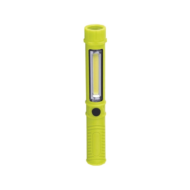Инспекционен фенер, EMOS, 3W COB + 1x LED, Магнит, Зелен